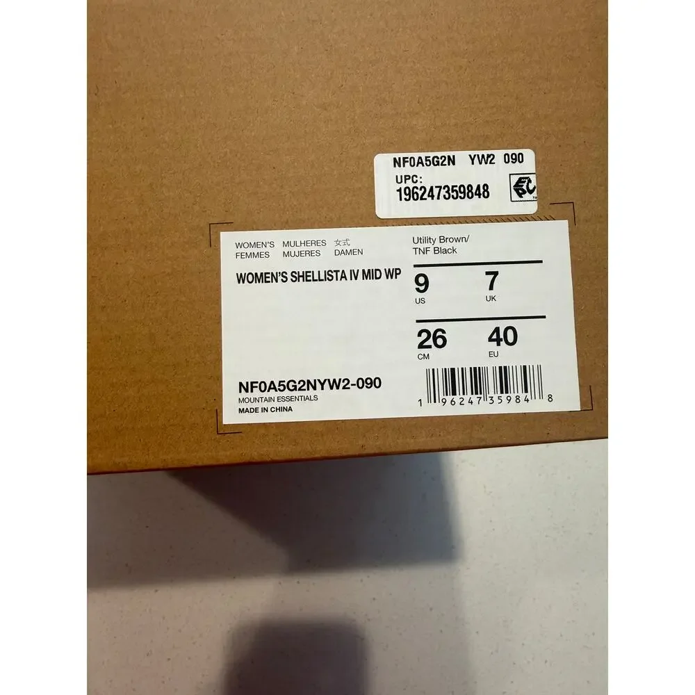 NWT The North Face‎ Women's Shellista IV Mid WP Boots-Brown 9